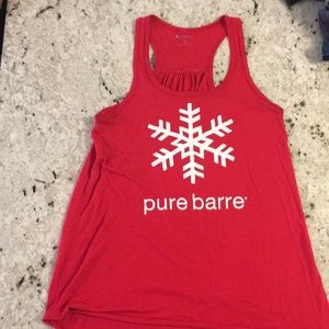 Red Pure Barre Tank.